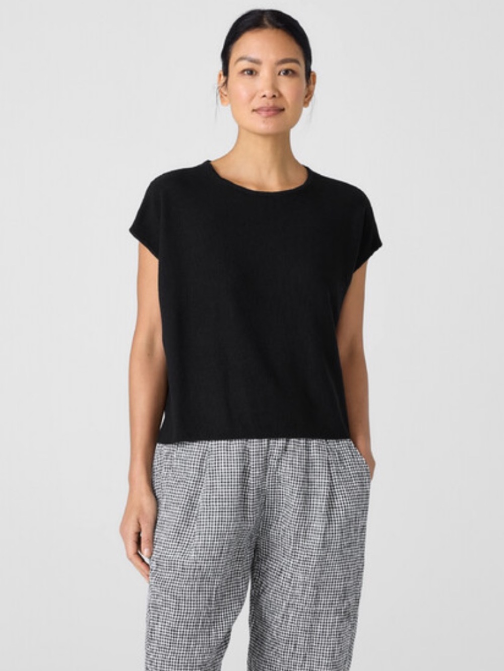 Eileen Fisher Organic Linen Cotton Square Top